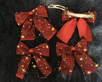 Kẹp tóc hình nơ ren ngôi sao dễ thương