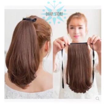 Tóc giả tơ cao cấp Tóc giả cột đuôi cúp ngắn