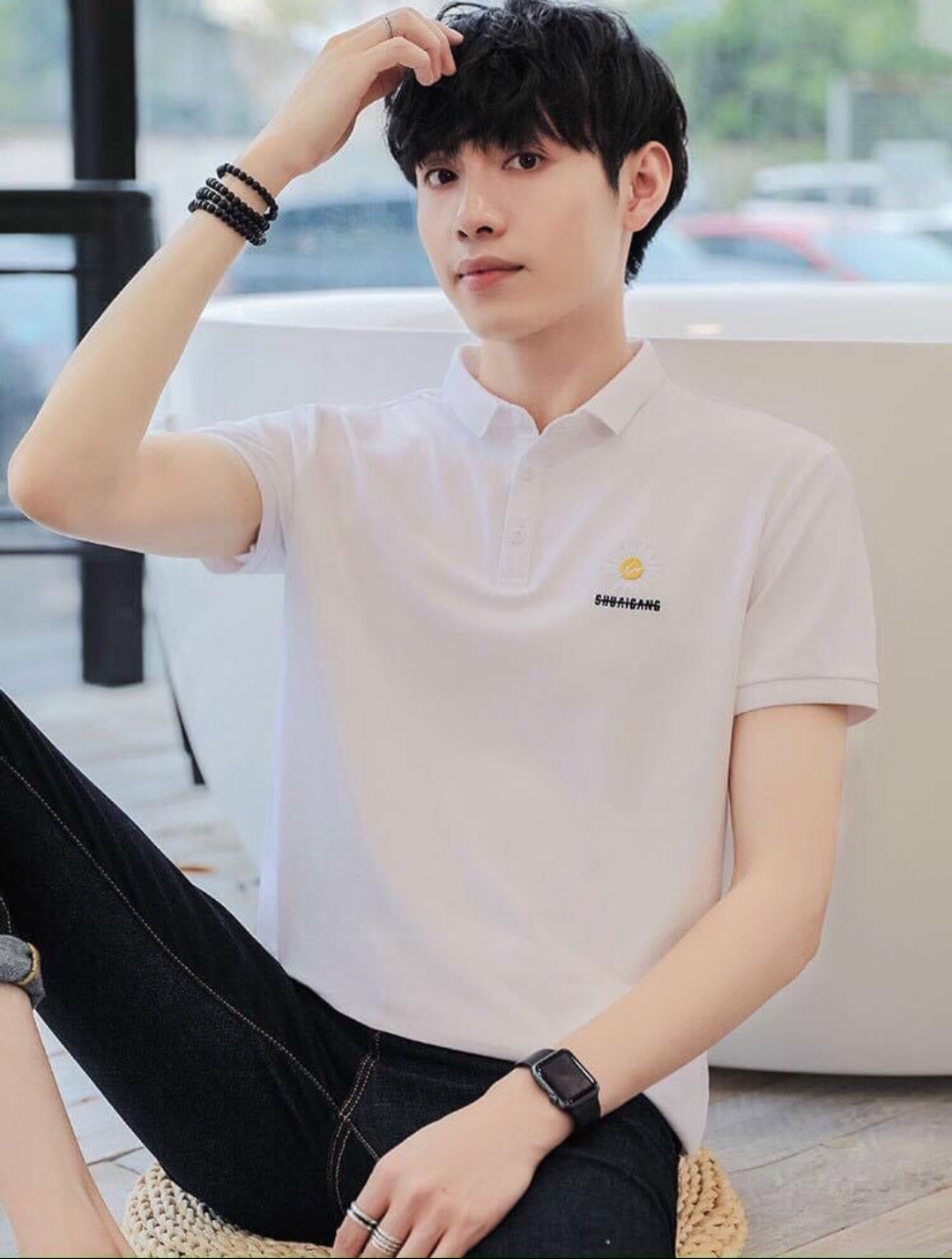 Áo thun nam tay ngắn có cổ cao cấp kiểu POLO thiết kế đơn giản dễ phối đồ, vải thun cotton co giãn form dáng trẻ trung nam tính thời trang Menshopps P33