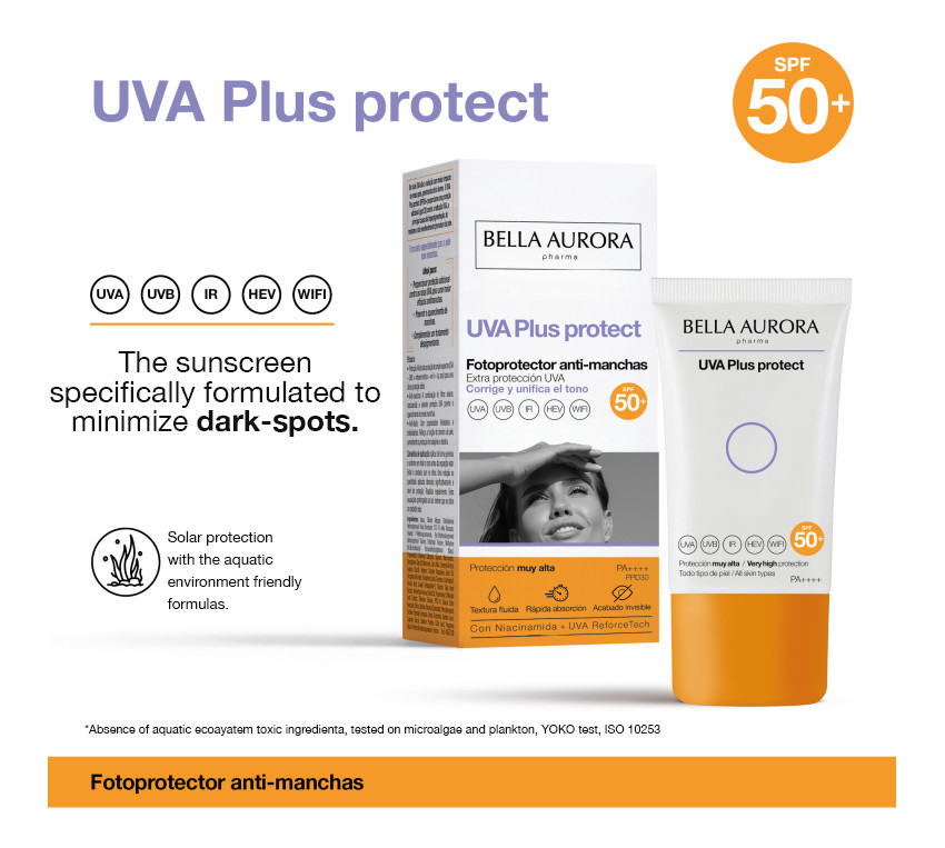 Bella Aurora UVA Plus Protect Anti-Dark Spots Photoprotector SPF50+ 50ml