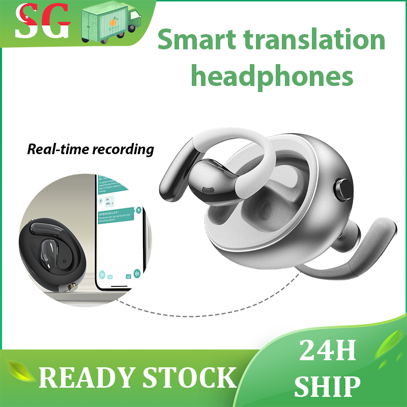 SG【Ready Stock】A60 AI Real-Time Translation Earbuds: Seamless 140+ Language Support, Advanced Bluetooth 5.4, HiFi Audio & 28-Hour Total Endurance