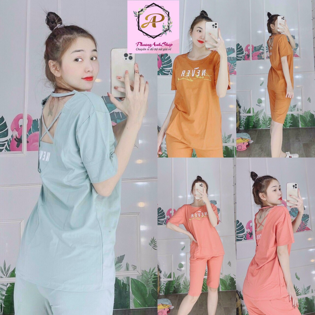 Đồ bộ thun lỡ hỡ lưng