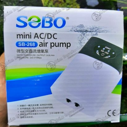Máy sủi oxy tích điện 2 vòi sobo sb-268 , sebo 1 vòi sb -168 - phòng cúp điện cho hồ cá