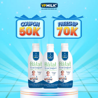 Sữa Chua Uống VPMilk Đà Lạt True Yogurt chai 950ml
