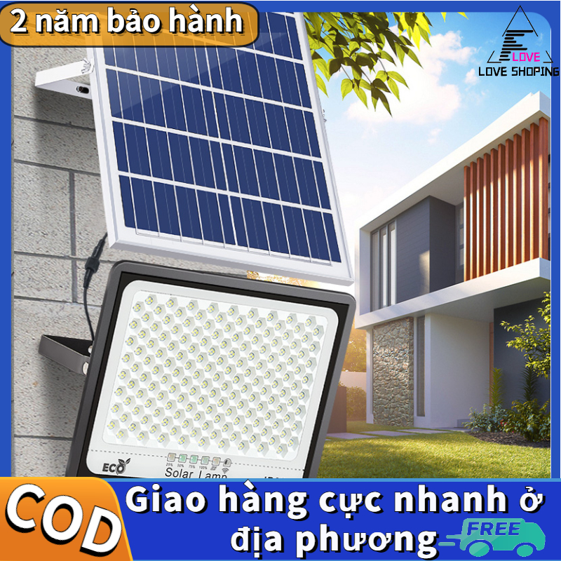 Đèn led năng lượng mặt trời 100w pin năng lượng mặt trời đèn led siêu sáng den nang luong mat trời led 12v siêu sáng