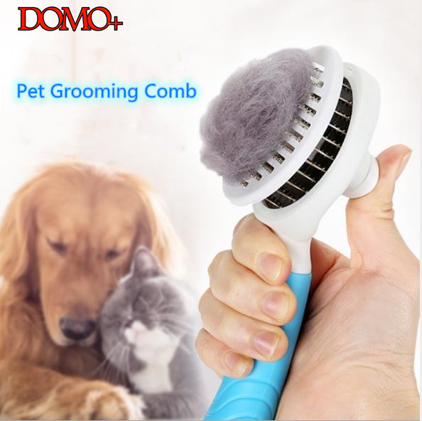 MS!MAKE SURE Cat/Dog Comb Olive Green Flea Comb for Indoor Cats & Small Pet 2-in-1 Self Cleaning Pet Brush for Shedding Slicker Grooming Brush 