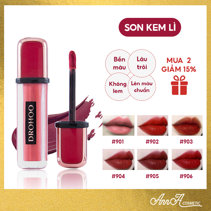 Son Kem Bóng Drohoo Son Tint Nội Địa Trung Bền Màu Dưỡng Ẩm Lâu Trôi Mềm Mượt Son 3,5g-AnnA.Cosmetic