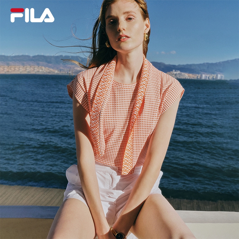FILA CORE WHITE LINE EMERALD Women Short Sleeve T-shirt · v2