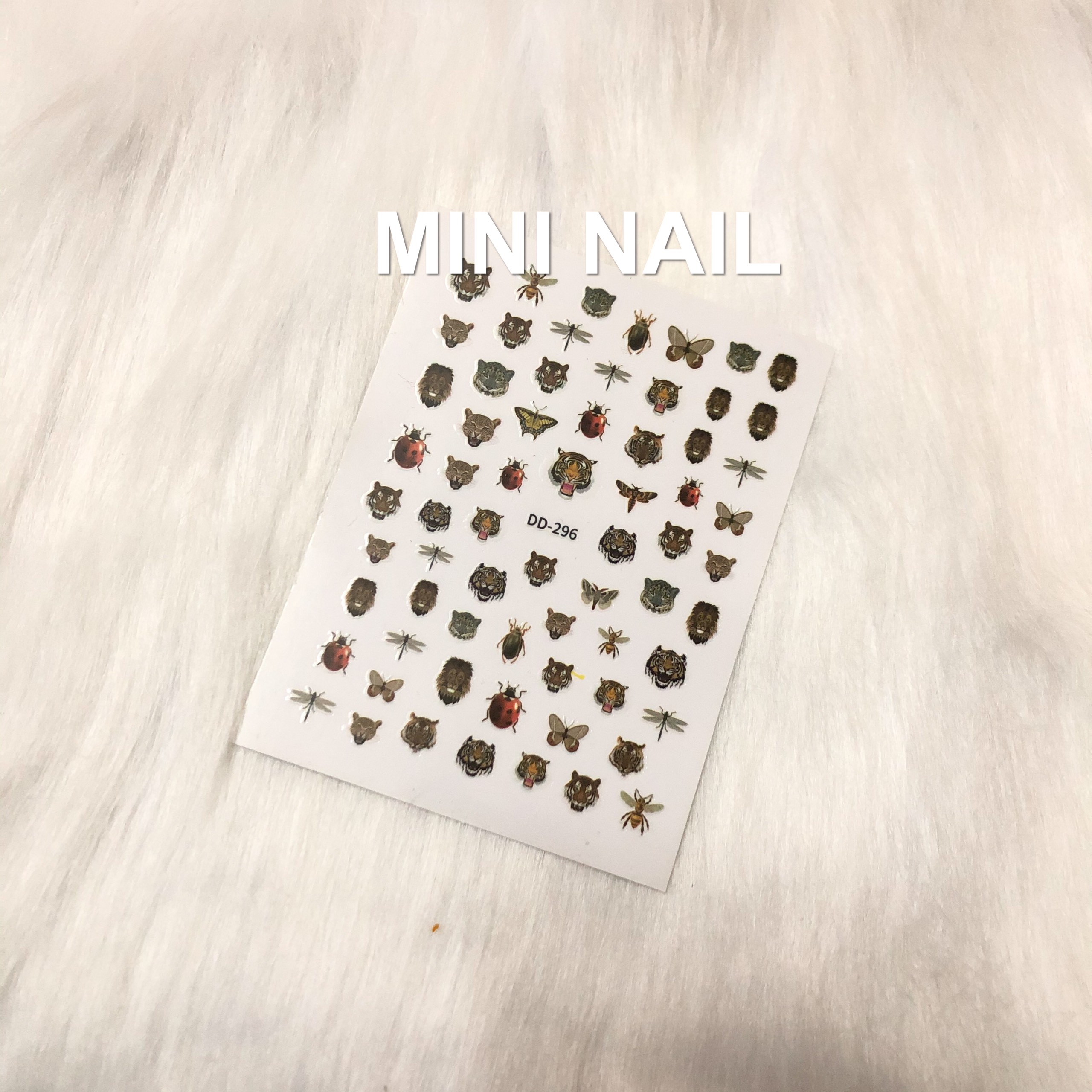 Sticker nail hình hổ, decal dán móng tay hình hổ