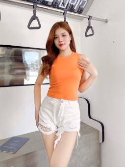 Áo phông áo thun trơn tay ngắn áo crotop cotton Sweeten your life