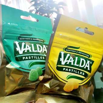 Kẹo dẻo VALDA Pastilles thơm miệng, mát họng 20g - Y TẾ DaviMask