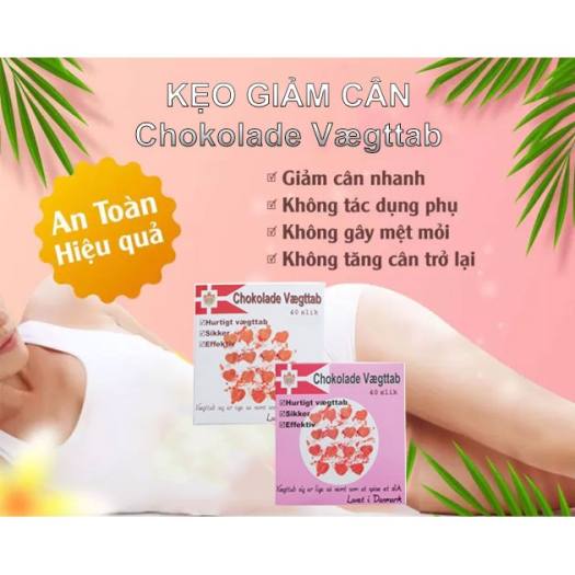 Kẹo Socola Giảm Cân Đan Mạch Chocolade Vegttab Slimming Care CHÍNH HÃNG 4.5