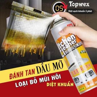 Xịt tẩy vết bẩn nhà bếp, xịt tẩy bếp ga tường nhà, xịt tẩy nhà bếp, xịt tẩy dầu mỡ KITCHEN CLEANER 500ml, chai vệ sinh đa năng nhà bếp, xịt bếp dầu mỡ, nước xịt vết bẩn bếp ga, bình xịt dầu mỡ