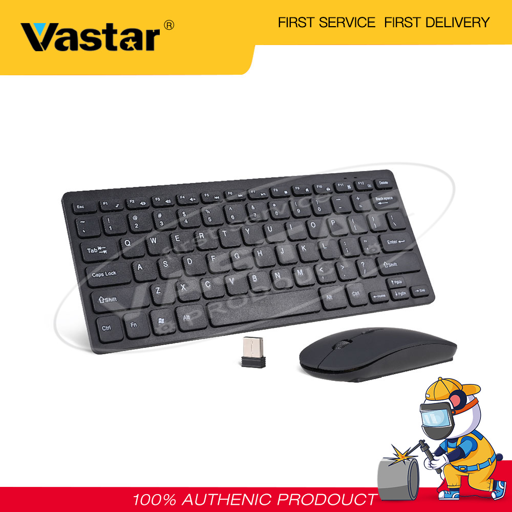 Vastar 2.4G Không Dây Bàn Phím và Chuột Mini Đa Phương Tiện Bàn Phím Chuột Combo Set Cho Máy Tính Xách Tay Máy Tính Xách Tay Máy Tính Để Bàn PC TV Văn Phòng