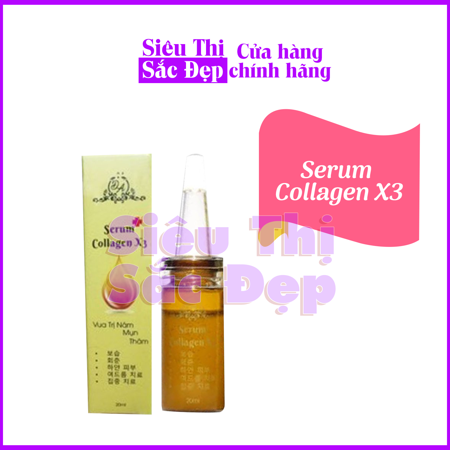 [HCM] Serum collagen x3 giảm nám, mụn thâm 20ml