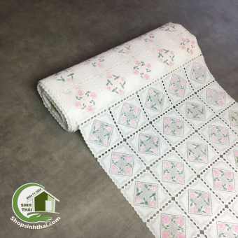 Khổ 50cm màu trắng ] Khăn trải bàn bằng nhựa - [ đặt 1 lần được 50cm cắt liền thành 1 tấm dài tùy số lần đặt