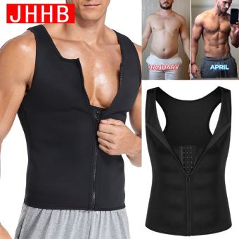 Men Body Shaper Compression Weight Loss Workout Undershirts Slimming Vest Waist Trainer Sauna Suit