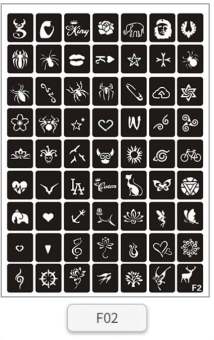 khuôn săm 15 ngày, hình dán 15 ngày,Khuôn xăm tattoo henna dùng nhiều lần mẫu mới , thời trang , cá tính ( không kèm mực xăm )