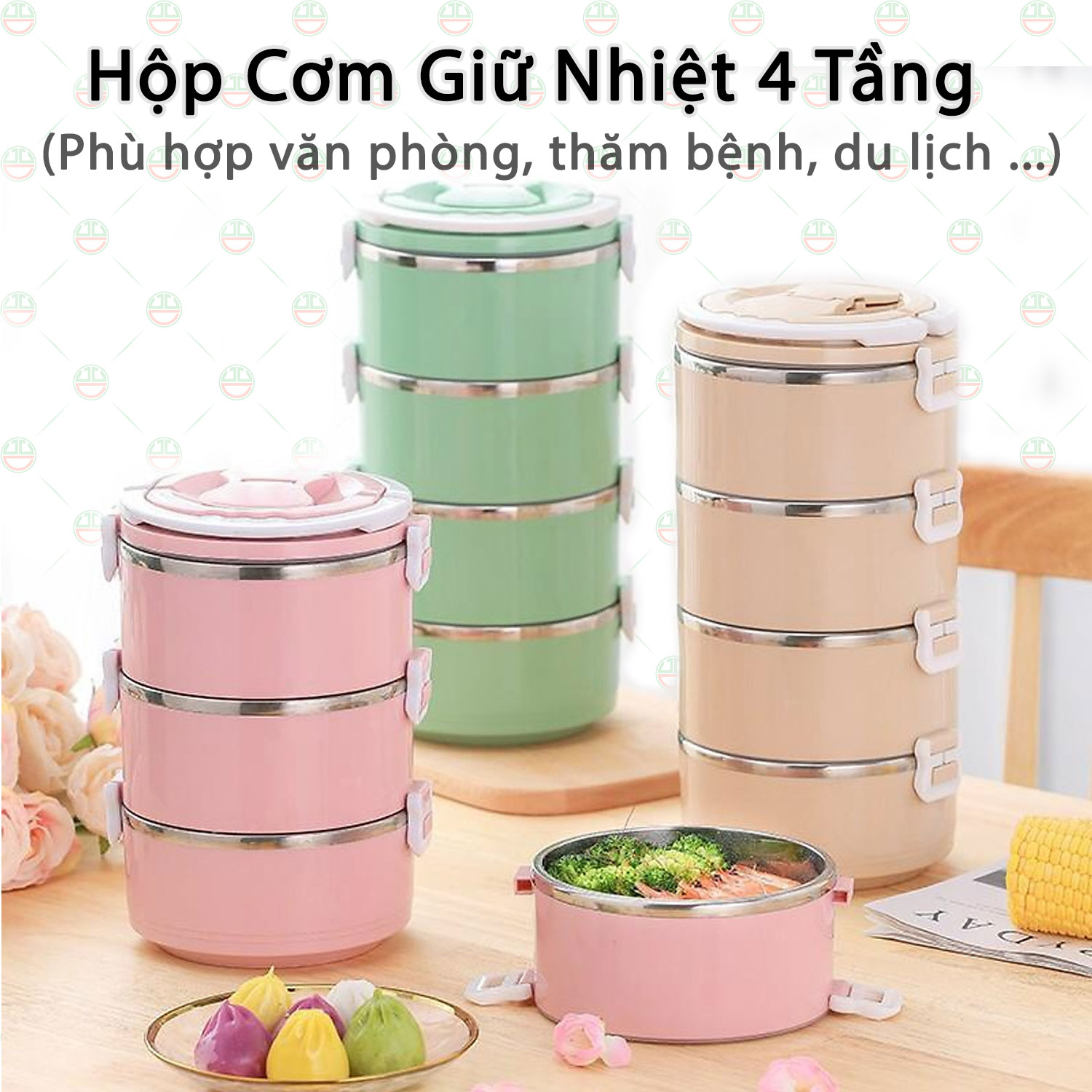 Hộp cơm giữ nhiệt 4 tầng lõi inox Lunch Box Hộp Cơm Camen Giữ Nhiệt 4 Tầng Lunch Box Hộp Cơm Giữ Nhiệt Lunch Box Hộp cơm giữ nhiệt lõi inox 4tầng Lunch Box | Lazada.vn