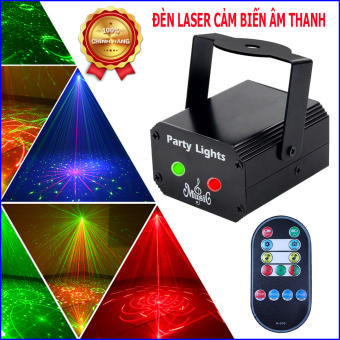 Đèn Chiếu Laser Mini Party Light Cảm Ứng Âm Thanh - Đèn Laser 2 Mắt Bay Phòng, Karaoke - Hàng Nội Địa