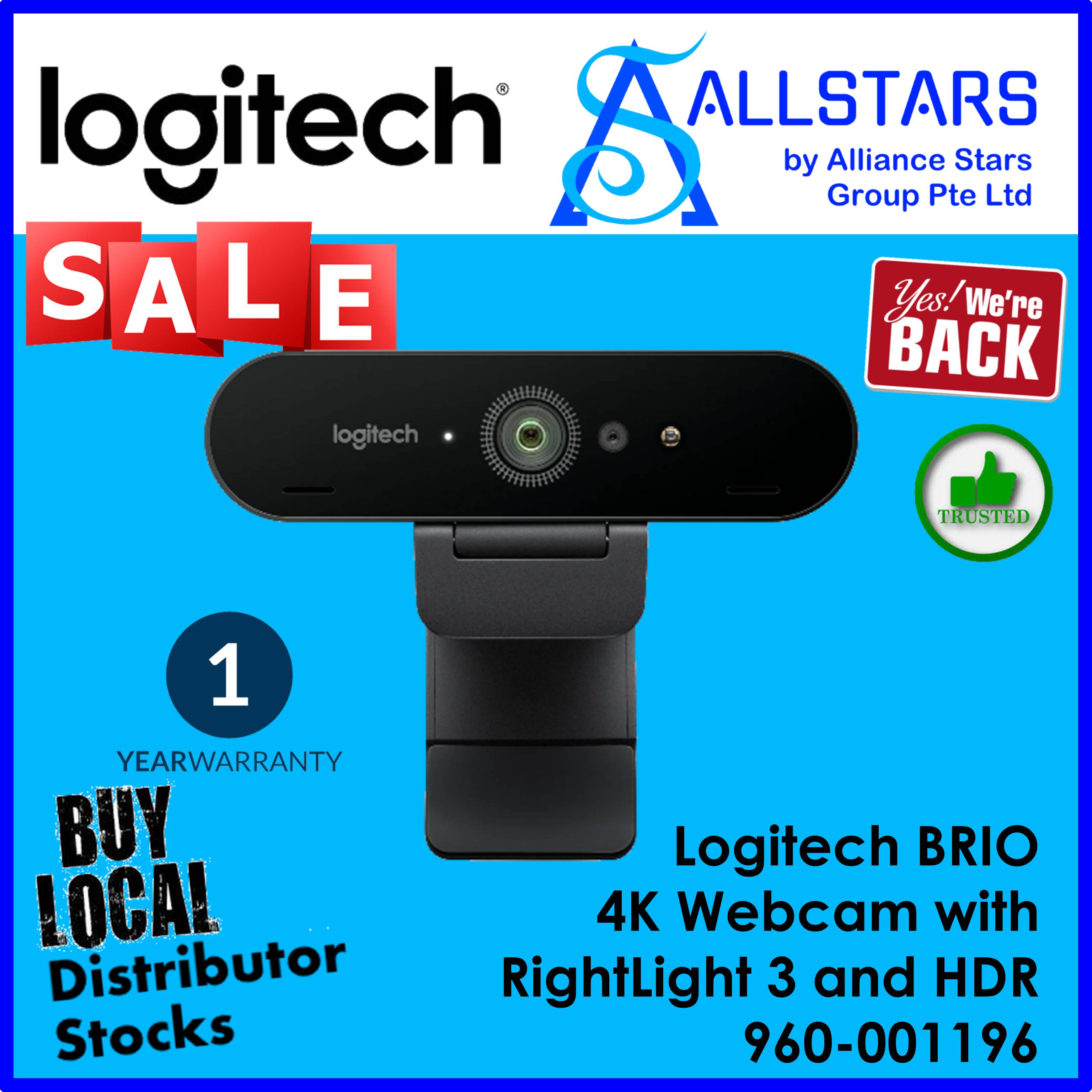 Logitech BRIO 4K Ultra HD Pro Webcam w RightLight 3 w HDR (960-001105)
