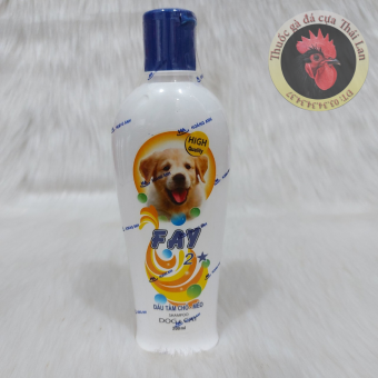 Dầu tắm chó mèo cap cấp - FAY 2 SAO - 200ml (mượt lông , sạch ve rận cho mèo)