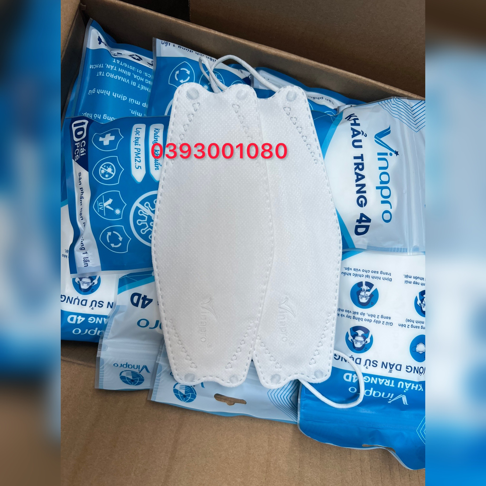 Khẩu trang y tế kf94 vinapro 4d _kháng khuẩn cao cấp _