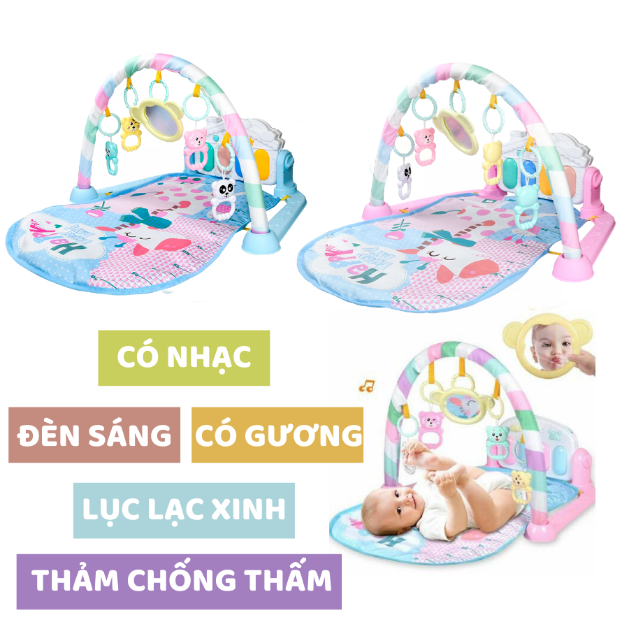 Thảm nhạc 9BABY đáng yêu bé nằm chơi phát triển vận động