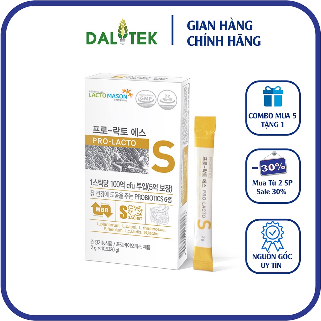 Men Vi Sinh PRO-LACTO S Bổ Sung Vi Khuẩn Có Ích Cho Hệ Tiêu Hoá Made In KOREA - DALITEK VIỆT NAM