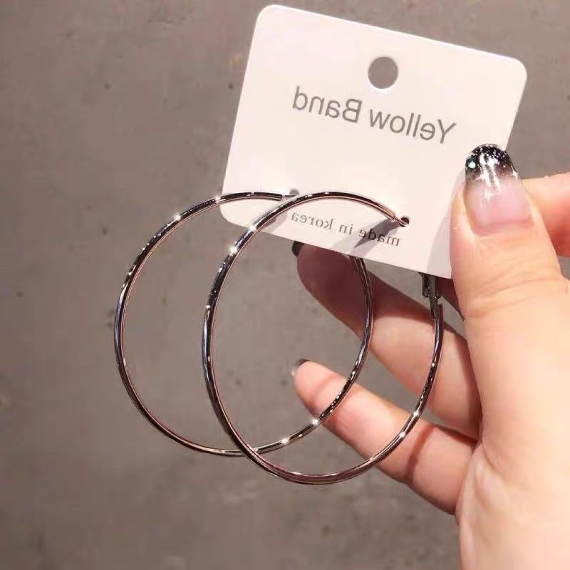 Bông tai khoen tròn nhiều size 3cm 4cm 5cm 6cm 7cm 8cm 9cm , khuyên tai vòng tròn nhiều size