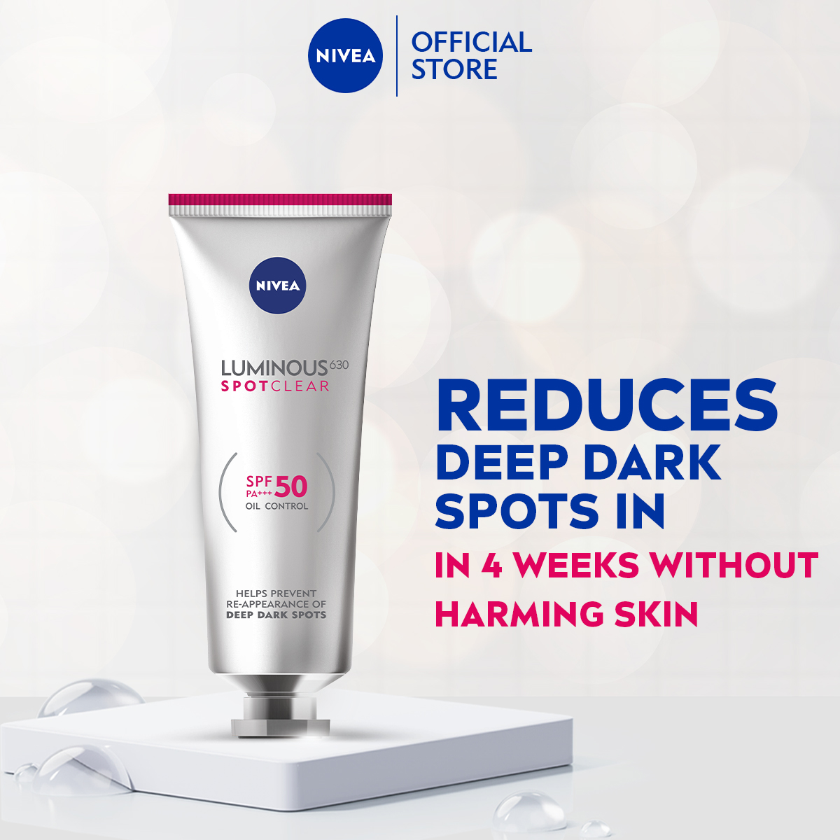 Gambar NIVEA Luminous 630 Spotclear Spot Protect SPF50 PA+++ 40ml   Anti Dark Spot   Lightweight   Face Sunscreen   Hyaluron