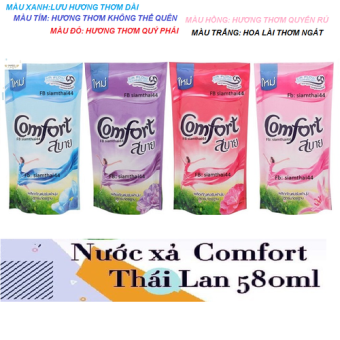 [MẪU MỚI - QUẦN ÁO MỀM THƠM LÂU HƠN ] Combo 03 bịch x 580ML nước xả vải Comfort Thái Lan