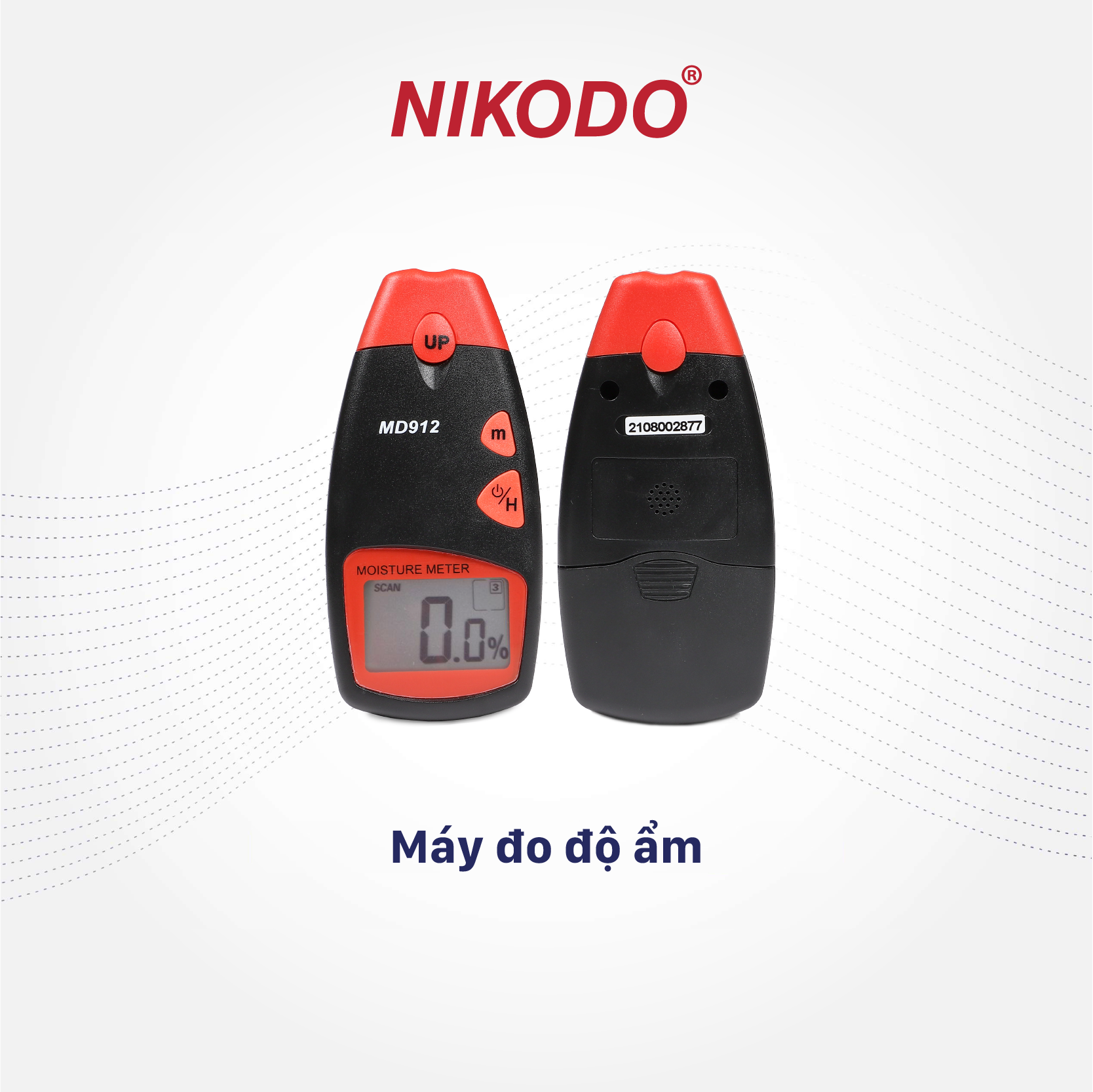 Máy đo độ ẩm gỗ, tổ yến cầm tay MD912, màn hình hiển thị LCD - Phụ kiện tinh chế yến Nikodo