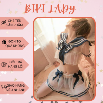 Cosplay nữ sinh Nhật Bản xuyên thấu ren cao cấp quyến rũ - CO2 - BIKI LADY