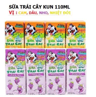 24 HỘP SỮA TRÁI CÂY KUN 110ML