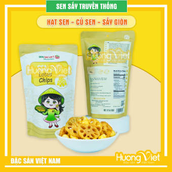 Hạt sen sấy giòn không đường ăn liền, củ sen sấy truyền thống túi 30g, đặc sản hạt sen Đồng Tháp, sen Đại Việt