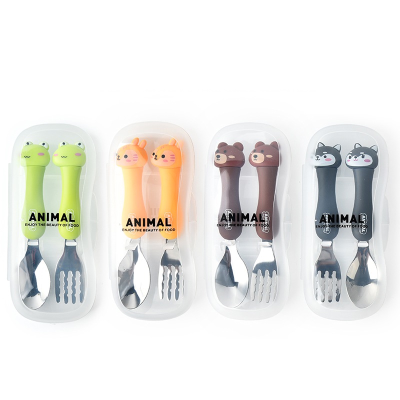 Set muỗng nĩa Inox ăn dặm cho bé