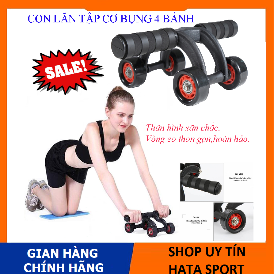 Con lăn tập bụng 4 bánh CAO CẤP
