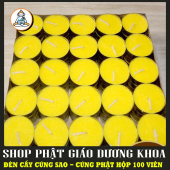 ĐÈN CẦY BƠ CÚNG SAO, CÚNG PHẬT 100 VIÊN - Nến Bơ 100 viên không mùi không khói đảm bảo nến bơ sạch 100% đốt cháy 2 tiếng