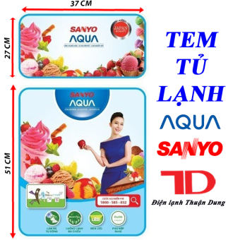 TEM DÁN TỦ LẠNH SANYO, TEM DÁN TỦ LẠNH, TEM DÁN TỦ LẠNH VẬT TƯ ĐIỆN LẠNH THUẬN DUNG