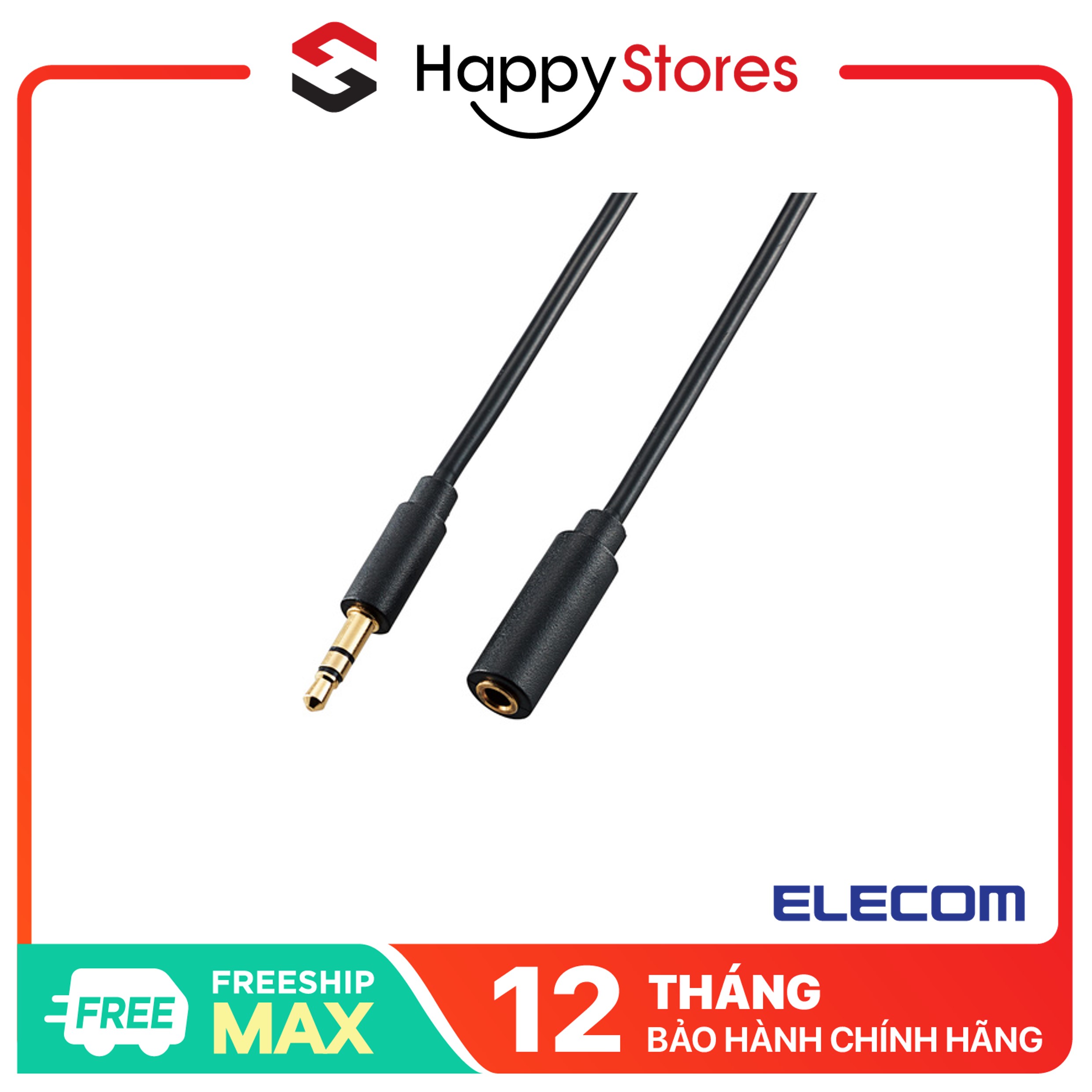 Cáp audio nối dài jack 3.5mm elecom dh-mpjn chính hãng