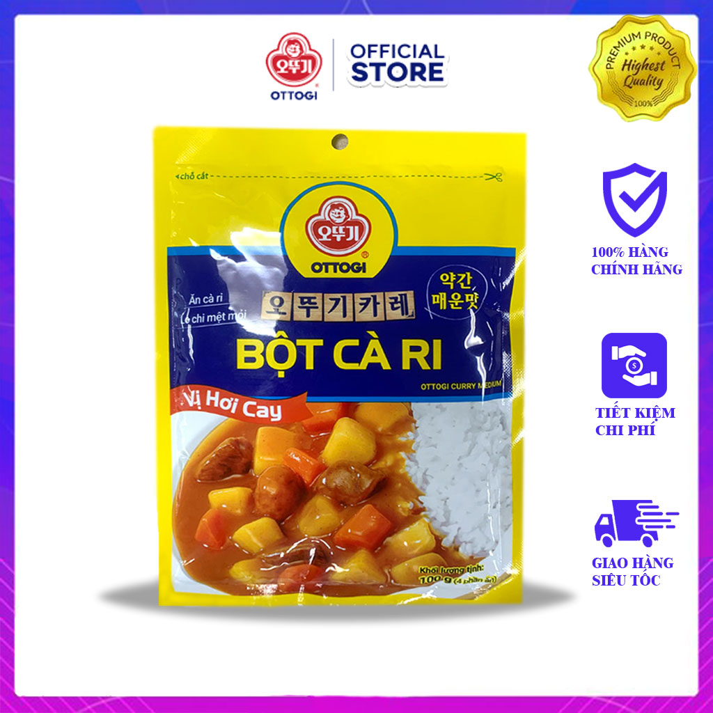 Bột cà ri hơi cay ottogi 100g - vn