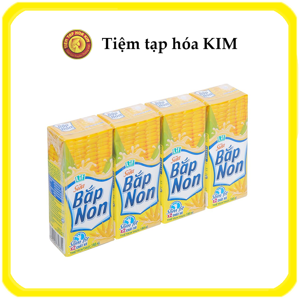 Lốc 4 hộp Sữa Bắp Non LIF 180ml