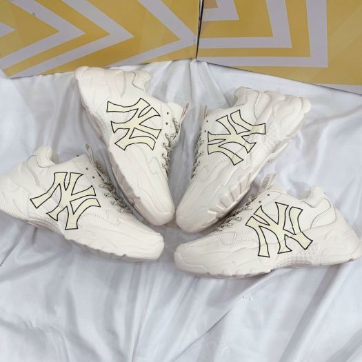 giày sneaker MLB NY Vàng nam nữ full box Giày Thể Thao Tăng Chiều Cao MLB NY Vàng Hot Nhất 2021