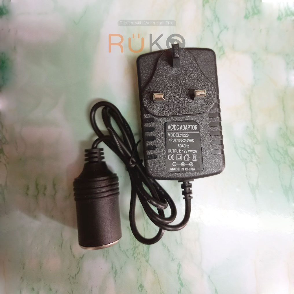 🚗 Adapter, thiết bị chuyển 220v sang 12V chuẩn đầu tẩu sạc ô tô, xe hơi