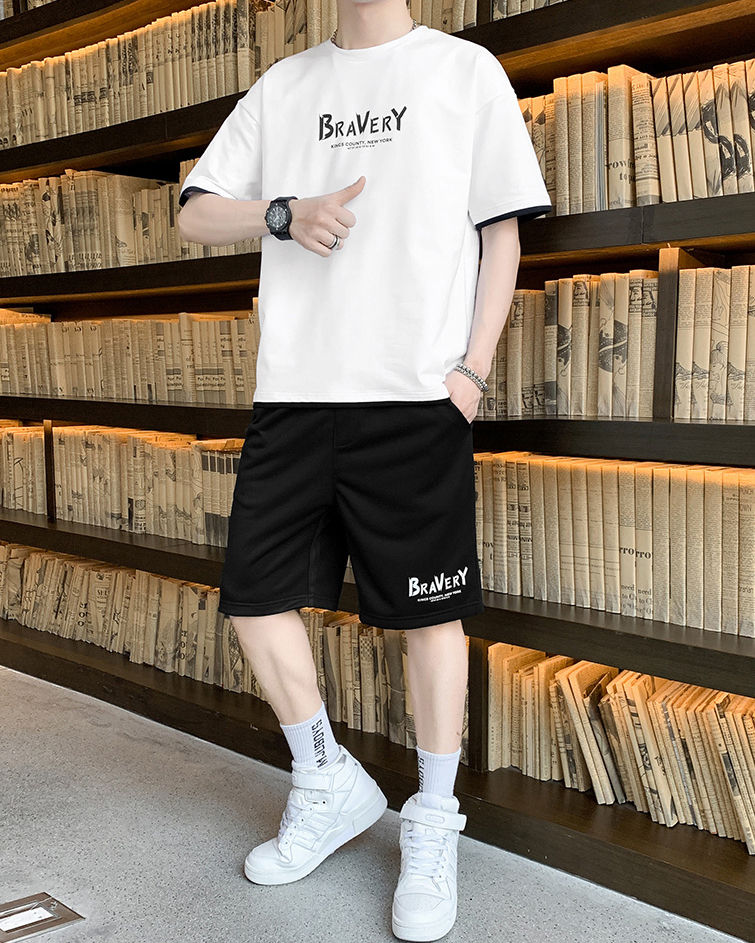 Bộ quần áo nam Bravery, Bộ thể thao nam mùa hè chất cotton co giãn, thoáng mát thấm hút mồ hôi – Rew2021