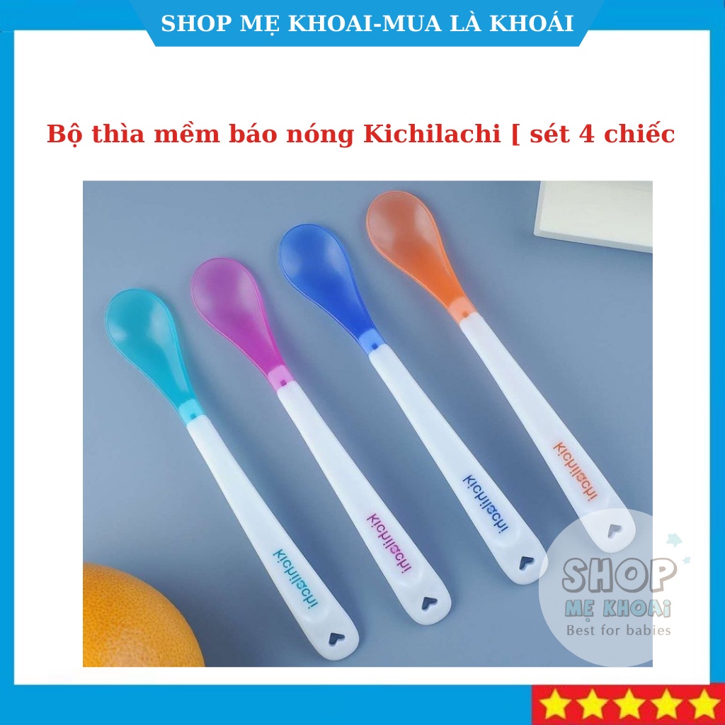 Thìa báo nóng kichi hàng xuất dư xịn xò an toàn cho bé