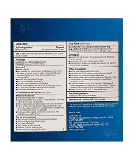 KIRKLAND SIGNATURE 5% MINOXIDIL HỖ TRỢ MỌC RÂU VÀ TÓC FULL BOX HỘP 6 THÁNG