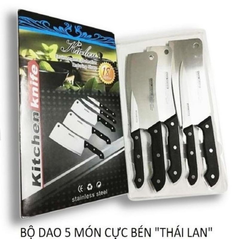 Bộ dao 5 món Thai Lan siêu bén dao nhà bếp nguyên bộ dao bếp inox nhà bếp-Bộ dao nhật k1 k2 k3