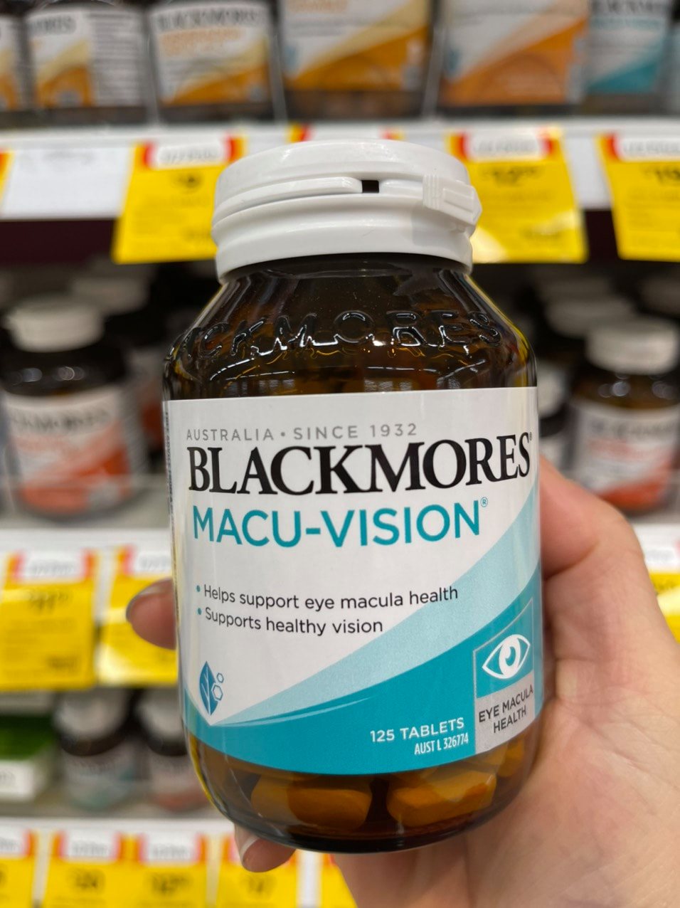 Blackmores Macu-vision 125v - viên uống bổ mắt Blackmore Úc